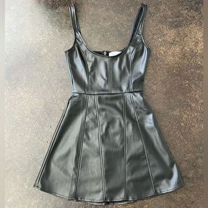 Brand New Leather Mini Dress